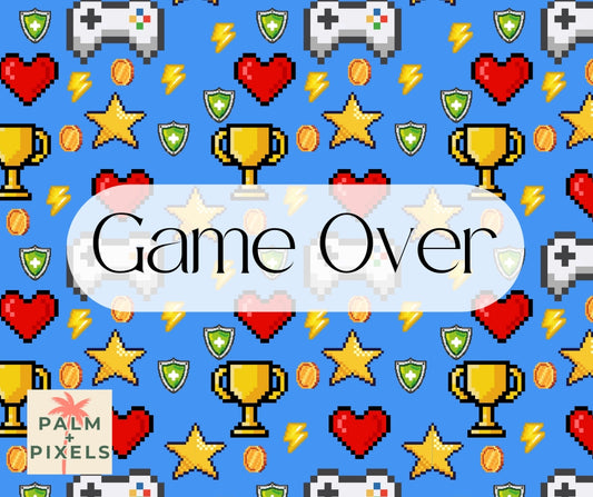 Game Over - Seamless File - SVG PNG JPEG